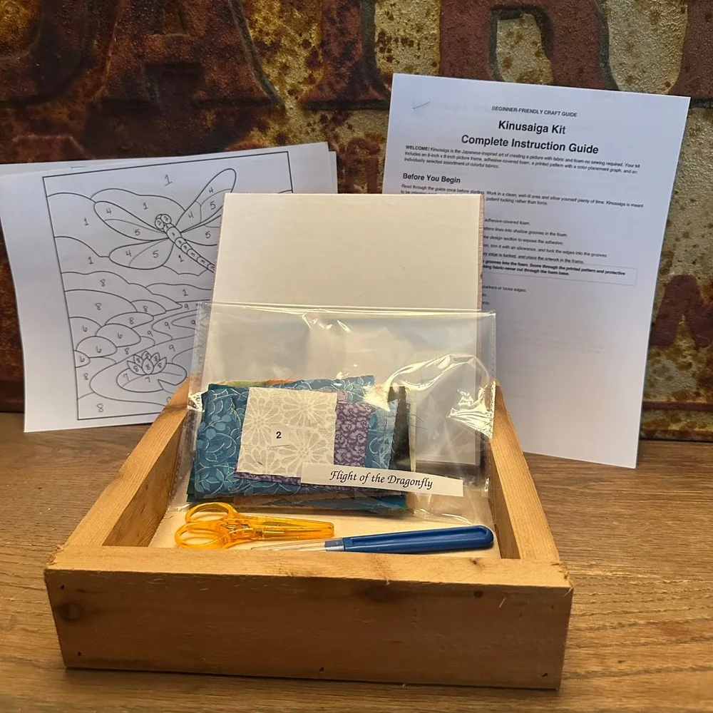 Kinusaiga kit dragonfly intermediate skill fabric tools frame included 8x8